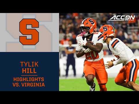 Syracuse RB Tylik Hill Highlights vs. Virginia