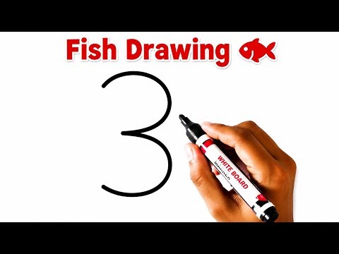 3 Se Fish Drawing Easy 🐟 | Easy Fish Drawing for Beginners | Step by Step Fish Drawing