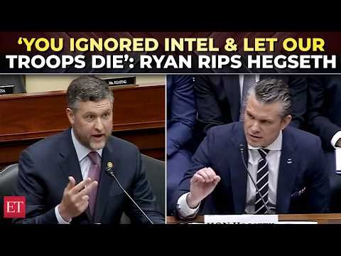 ‘Stop LYING & RESIGN immediately’: Army Vet Rep Pat Ryan tears into Hegseth over Iran war casualties