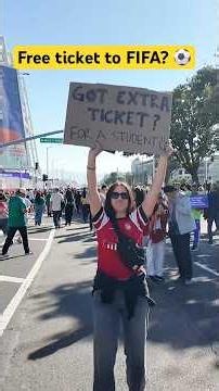 She got $1000 FIFA ticket for FREE ‼️ #fifaworldcup2026 #freeticket