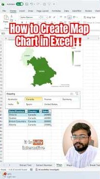 How to create Map Chart in Excel | Excel Amazing Trick #excel #exceltips #shorts