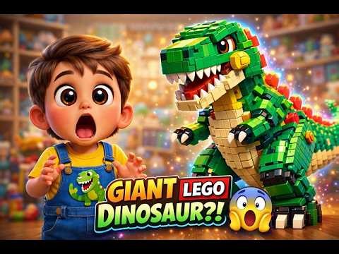 5 YEAR OLD KID BUILDS THE BIGGEST LEGO DINOSAUR EVER! 🦖🔥