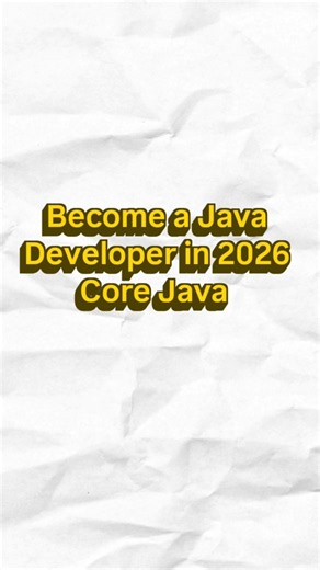 Core Java roadmap in 2026..💻#ytshorts #java #javaprogramming