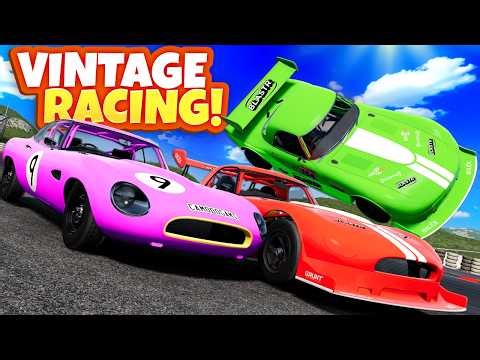 Vintage Racing on a DANGEROUS Track! (BeamNG Drive Multiplayer)