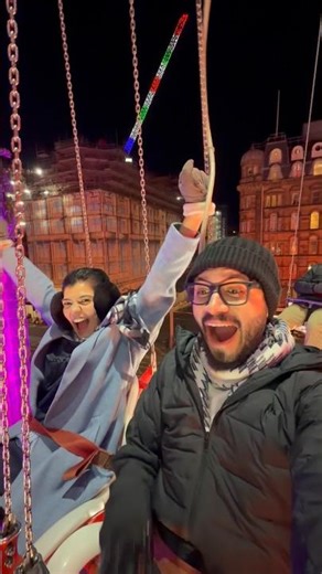 You only live once. 😍 #edinburgh #scotland #royalmile #amusementpark #winterwonderland #couple