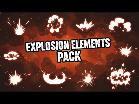 2D Explosion Elements Pack Overlays for Edits!