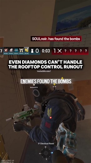 Even diamonds can’t handle the rooftop control runout #rainbowsix #rainbowsixsiege #gameplay #siege #siegex