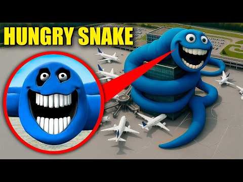 мой дрон снял HUNGRY SNAKE в Реальной Жизни!