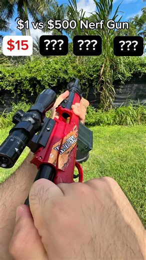 $1 vs $500 Nerf Gun - Which one is the COOLEST? 😎🦾