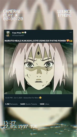 Naruto Heals Kakashi’s Eye Using Six Paths Power 💝🙌