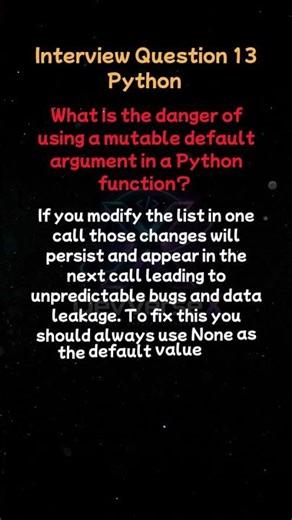 Interview Question 13 | Python | The "Mutable" Disaster! 🐍