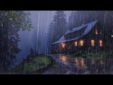 HEAVY RAIN on Roof for Deep Sleep & Insomnia Relief - Rain Sounds For Relaxing Your Mind And Sleep
