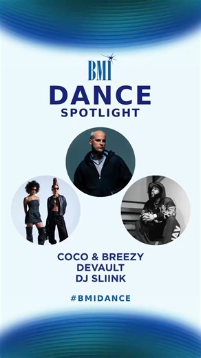 Check out our BMI Dance Spotlight page featuring a curated playlist, featured news events and our #BMIFamily Coco Breezy, Devault and DJ Sliink! Visit https://t.co/EEi76bDPir to explore. 🎶✨ #BMIDance https://t.co/GUPPeA53MU