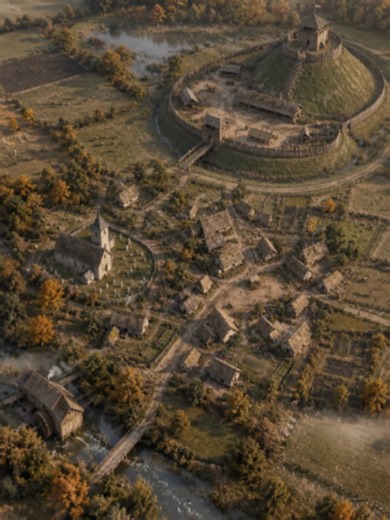 Life in a small Norman feudal village, where survival depended on the land, the seasons, and the protection of the lord’s fort above. #Medieval #MiddleAges #MedievalHistory #NormanEngland #History
