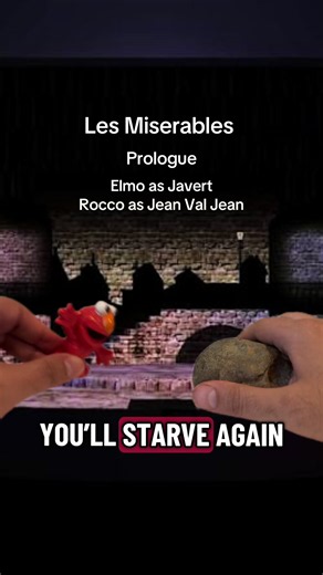 This was a silly idea I had since folks have mentioned wanting to see Elmo and Rocco do something together. Enjoy! #sesamestreet #lesmiserables #musical #elmo #musicaltheatre