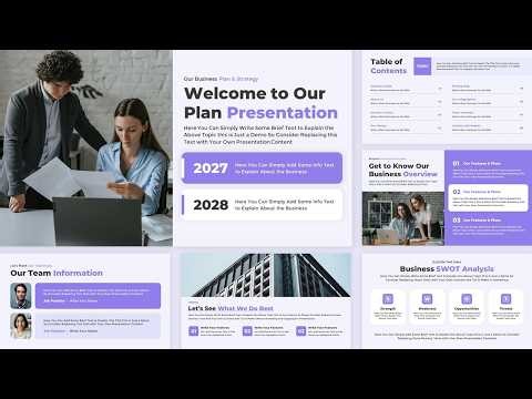 Free Business Project Plan PowerPoint Template for Presentations