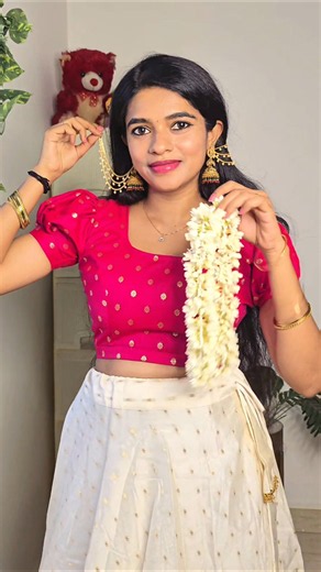 Ear Chain Hair Hack with Jasmine 🌸 | Easy & Simple Hairstyle for Saree & Onam series 7