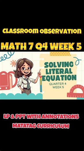 Math 7 Q4 Week 5 Classroom Observation Guide
