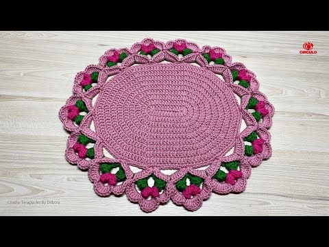 Crocheted Tulip Placemat