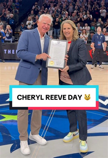 today, Governor Tim Walz appointed July 11th as Cheryl Reeve Day in Minnesota. CONGRATS COACH. 👏 #wnba #lynx #minnesota #cherylreeve #timwalz