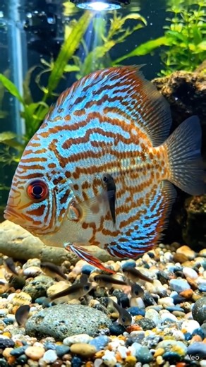 Discus Fish #trending #snake #minicamera #fishing #viral #microcamera #wildlife #short #fish #shorts