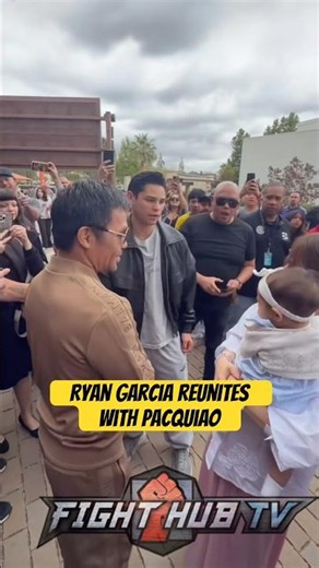 Ryan Garcia REUNITES with Pacquiao after church service in LA