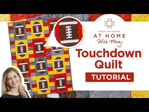 Easy To Make Sports Quilt | Touchdown Quilt - At Home With Misty
