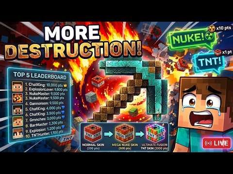 Falling Pickaxe Challenge | Chat Controlled TNT | FALLING TNT LIVE