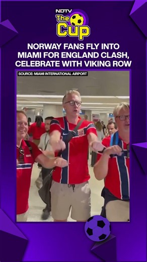 Norway Vs Eng FIFA | Norway Fans Fly Into Miami For England Clash, Perform The Viral 'Viking Row'