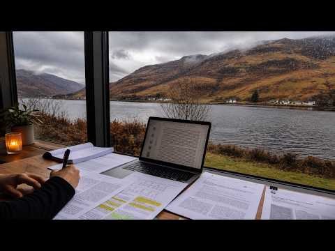 14+ HOUR STUDY WITH ME on A RAINY DAY 🎓 Scottish Highlands | Pomodoro | Deep Work Mode | No Music