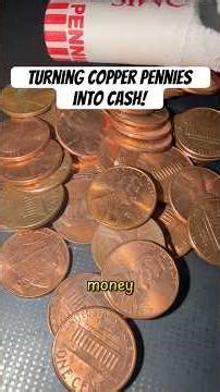 Turning copper pennies into cash! #moneyhacks #pennies #coins #coin