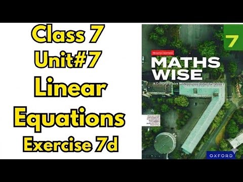 Class 7 Maths Unit 7 Exercise 7D | Linear Equations Full Solution | Easy Method