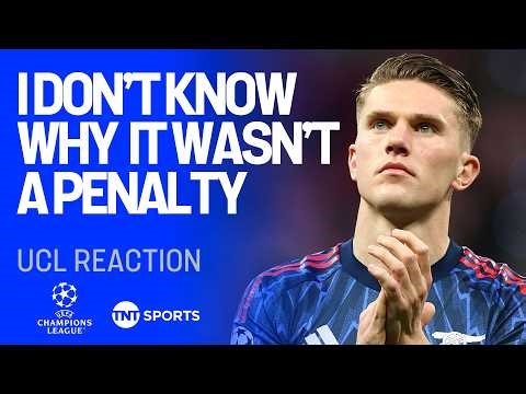 Viktor Gyokeres reacts to Eberechi Eze's overturned penalty & tough draw vs Atletico Madrid 😤