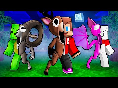 JJ and Mikey: ANIMAL MUTANT EVOLUTION in Minecraft - Maizen (99 Nights In The Forest)