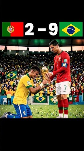 Portugal vs Brazil 😳 | World Cup Penalty Shootout Dream Match #ronaldo #worldcup #football #neymar