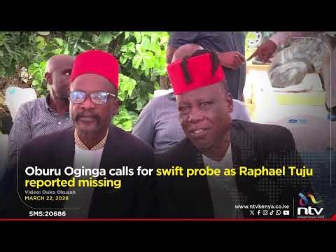 Oburu Oginga calls for swift probe as Raphael Tuju reported missing