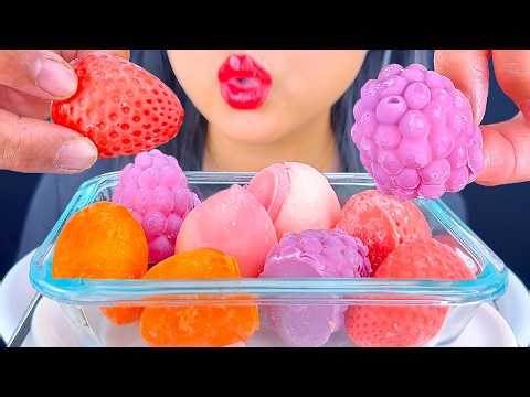 ASMR VIRAL MINI FRUIT POP ICE CREAM | CRUNCHY EATING SOUNDS
