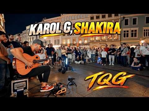 KAROL G & Shakira – TQG 🇨🇴 | Spanish Guitar Street Performance by Imad Fares