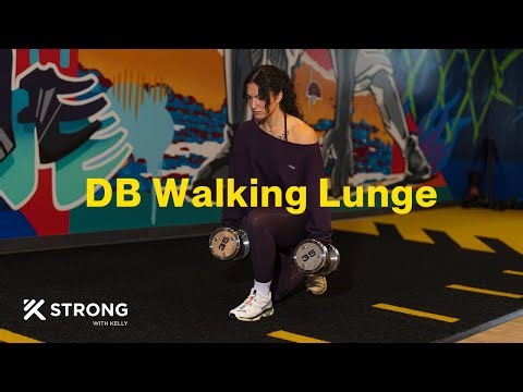 HOW TO DO A DUMBBELL WALKING LUNGE | Coach Kelly Cues