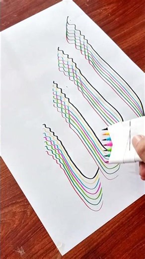 What Happens When Every Marker Has a Purpose? 🌈🤍 | Allah Name Calligraphy #Shorts