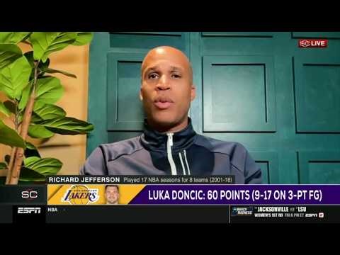 "Luka is best player in World" - Richard Jefferson on Doncic's 60-Pts carry Lakers win over Heat