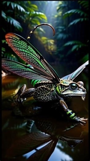 🧪 The Ultimate AI Hybrid: Toad 🐸 x Dragonfly ⟴ #shorts #unique