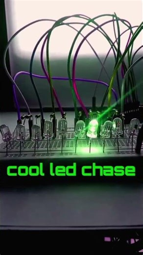 cool led chaser to impress others , code in description #arduino #led chaser#sensor#science