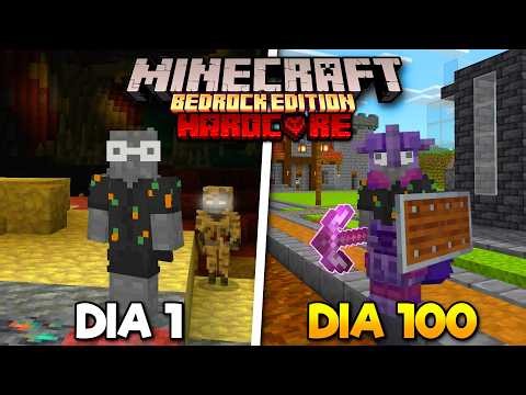 Sobreviví 100 Días en Minecraft BEDROCK HARDCORE