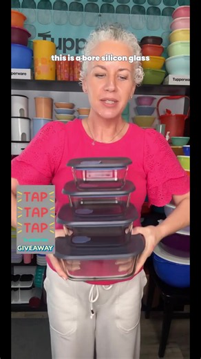 Tupperware Voila Glass Rectangular Set of 4