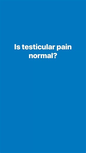 Is testicular pain normal?