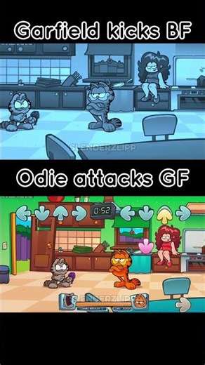 Garfield & Odie attack BF & GF - FNF Garfield Nermal Mod - Friday Night Funkin' Game