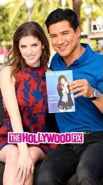 Anna Kendrick Stops By 'Extra' To Interview With Mario Lopez At Universal Studios In Hollywood, CA