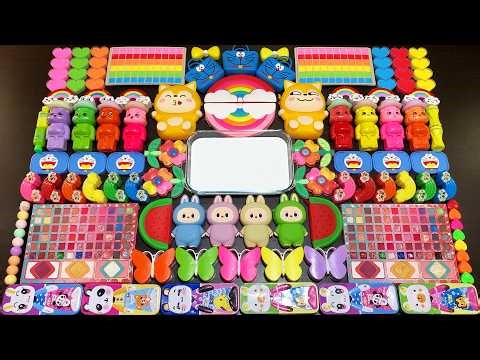 MIXING SLIME WITH CLAY VS MAKEUP VS GLITTER ! Mixing Random Things Into GLOSSY Slime #7085