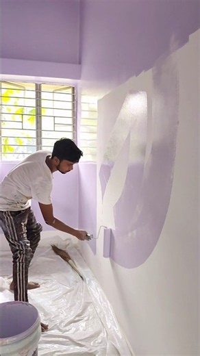 Purple shead best' violet colour for bedroom wall painting #shorts #painting #roomdecor #workout